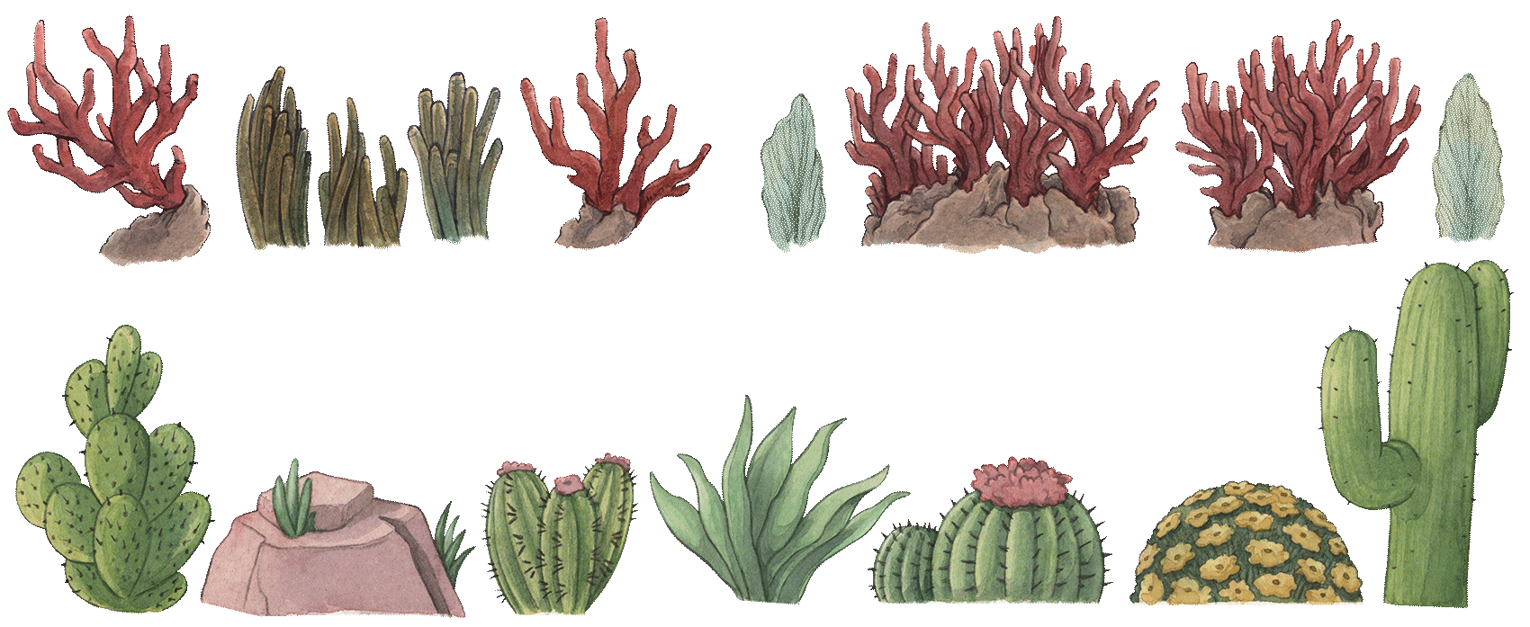 individual game assets from the video game Cuphead